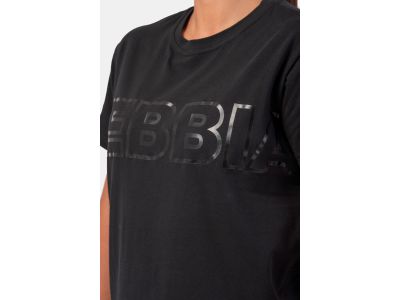 Damska koszulka T-shirt NEBBIA Invisible Logo, czarna