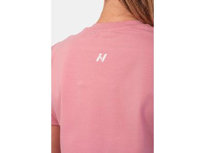 NEBBIA Invisible Logo dámské tričko, starorůžová