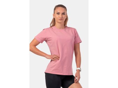 NEBBIA Invisible Logo women&amp;#39;s T-shirt, old pink
