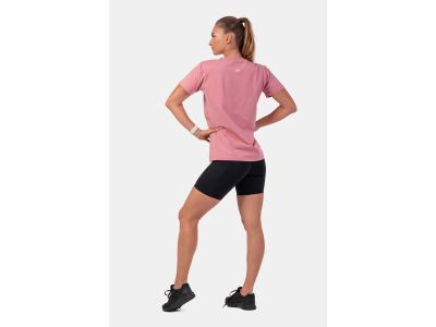 NEBBIA Invisible Logo women&#39;s T-shirt, old pink