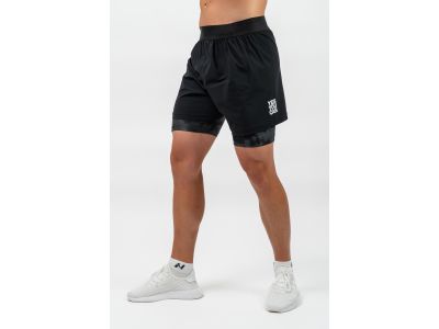 NEBBIA PERFORMANCE 335 2in1 compression shorts, black