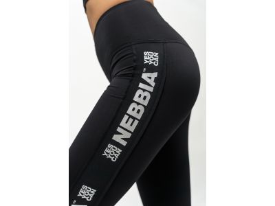 NEBBIA SILVER INTENSE női leggings, fekete/ezüst