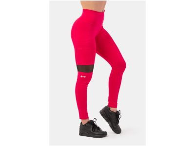 Damskie legginsy sportowe NEBBIA w kolorze różowym
