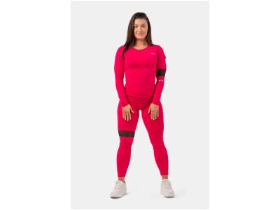 Damskie legginsy sportowe NEBBIA w kolorze różowym