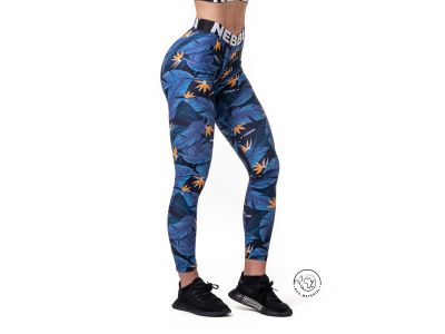 NEBBIA Mid-waist Ocean Power women&#39;s leggings, ocean blue