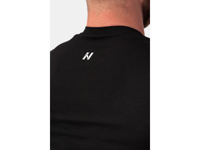 NEBBIA Minimalistisches Logo-T-Shirt, schwarz