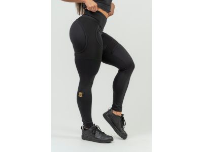 NEBBIA INTENSE Mesh women&#39;s leggings, black/gold