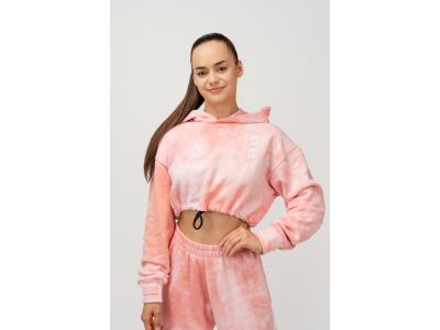 NEBBIA Re-fresh női crop pulóver, rózsaszín
