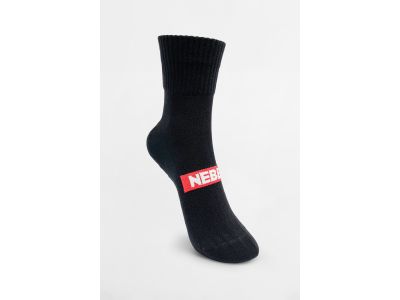 NEBBIA EXTRA MILE crew ponožky, čierna
