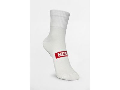 NEBBIA EXTRA MILE crew ponožky, biela