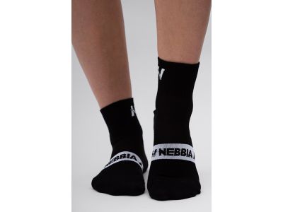 NEBBIA EXTRA PUSH crew ponožky, čierna