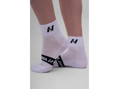 NEBBIA EXTRA PUSH crew ponožky, biela
