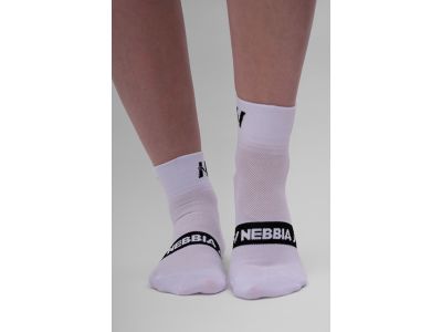 NEBBIA EXTRA PUSH crew socks, white