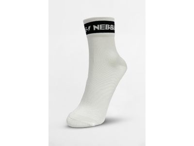 NEBBIA HI-TECH crew ponožky, biela