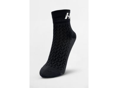 NEBBIA HI-TECH N-pattern crew socks, black