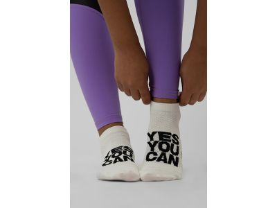 NEBBIA HI-TECH YES YOU CAN ankle socks, white