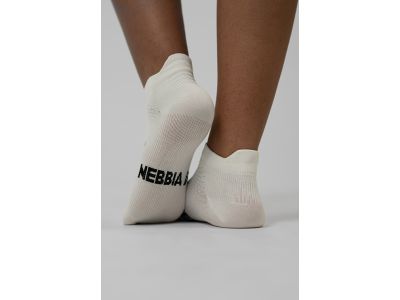 NEBBIA HI-TECH YES YOU CAN kotníkové ponožky, bílá
