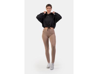NEBBIA Ribbed High-waist women&#39;s leggings, brown