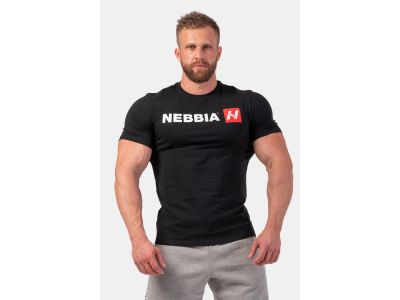 NEBBIA Red "N" tričko, čierna