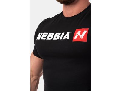 NEBBIA Rotes „N“ T-Shirt, schwarz