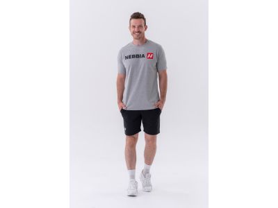 NEBBIA Red &quot;N&quot; T-shirt, pale gray
