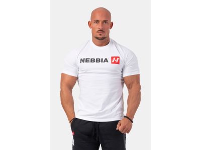 NEBBIA Red "N" tričko, biela