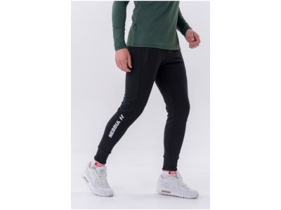 NEBBIA „Re-gain“ 320 Slim Jogginghose mit Reißverschlusstaschen, schwarz