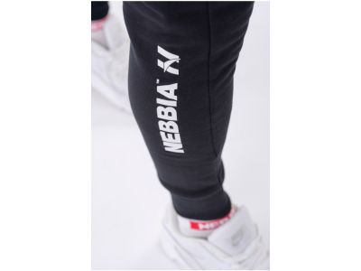 NEBBIA „Re-gain“ 320 Slim Jogginghose mit Reißverschlusstaschen, schwarz