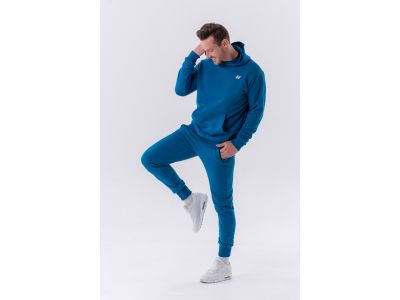 Pantaloni de trening subțiri NEBBIA „Re-gain” 320 cu buzunare cu fermoar, albastru