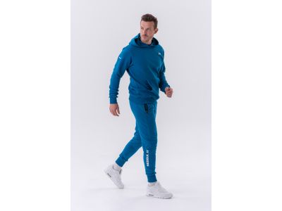 Pantaloni de trening subțiri NEBBIA „Re-gain” 320 cu buzunare cu fermoar, albastru