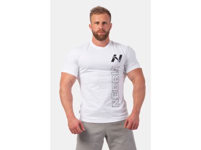 NEBBIA Vertical Logo T-Shirt, weiß