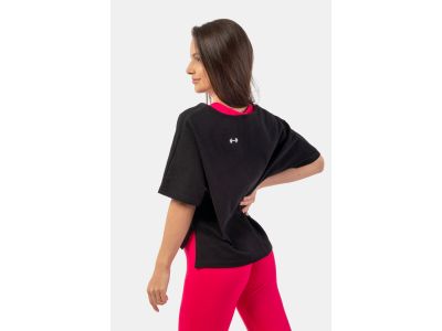 NEBBIA Minimalistyczny, damski t-shirt w kolorze czarnym