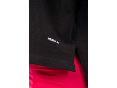 NEBBIA The Minimalist women&#39;s crop t-shirt, black