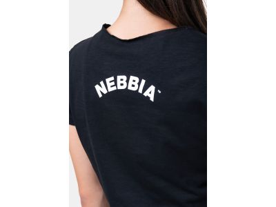 NEBBIA Fit &amp; Sporty Damen Crop Top, schwarz