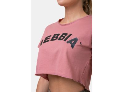 NEBBIA Fit &amp; Sporty női crop felső, régi rózsaszín