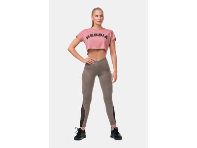NEBBIA Fit &amp; Sporty women&#39;s crop top, old pink