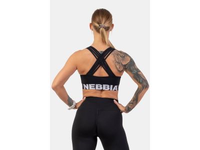NEBBIA Cross Back bra, black