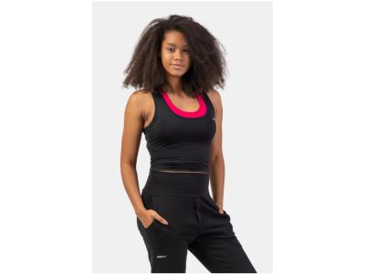 NEBBIA Sporty Slim-Fit women&amp;#39;s crop top, black