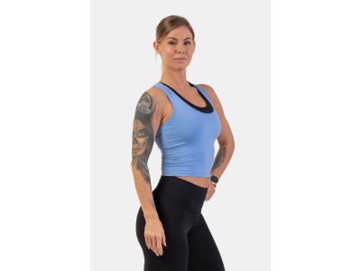 NEBBIA Sporty Slim-Fit women&amp;#39;s crop top, pale blue