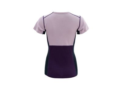 Devold Lauparen Merino 190 women's t-shirt, orchid/lilac/ink