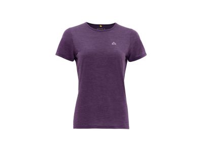 Damska koszulka T-shirt Devold Valldal Merino 130 w kolorze liliowym