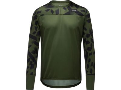 Tricou GOREWEAR TrailKPR Daily cu mânecă lungă, verde utilitar/negru