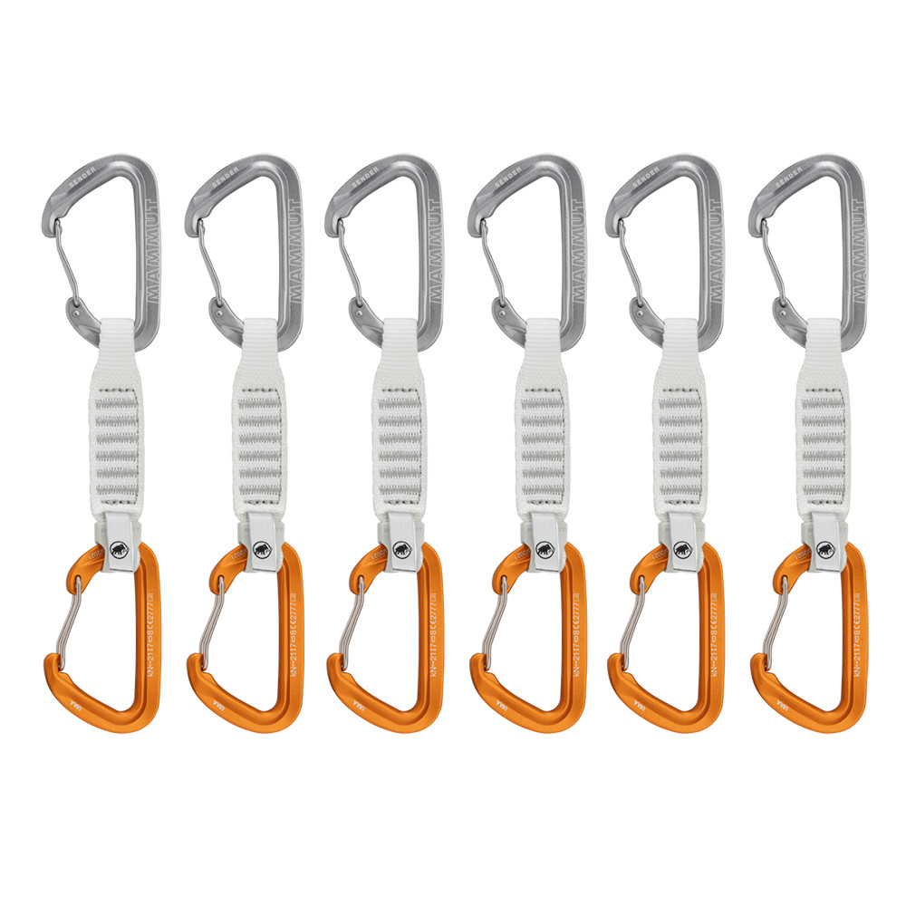 Mammut Sender Wire expresky, 12 cm, 6 kusů, oranžová