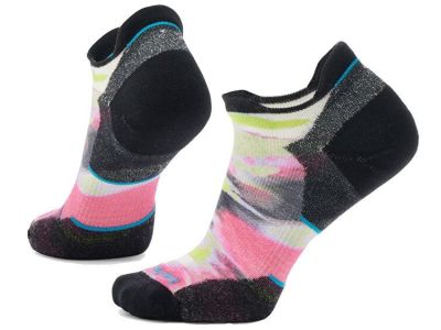 Smartwool Run Targeted Cushion Brushed Print Low Ankle női zokni, erős rózsaszín