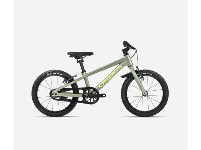 Orbea MX 16 children's bike, metallic green artichoke/yellow