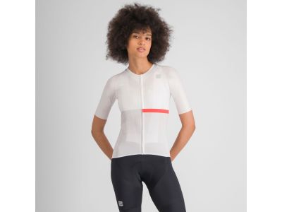 Damska koszulka rowerowa Sportful BOMBER, białe pompelmo