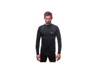 Sensor DOUBLE FACE functional T-shirt with long sleeves, black