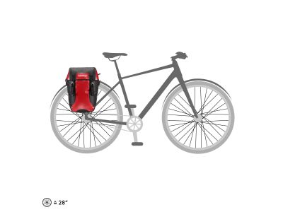 ORTLIEB Torba rowerowa Bike-Packer, 2x20 l, czerwona