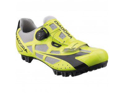 Diadora X-Vortex MTB cycling shoes, bright yellow/black