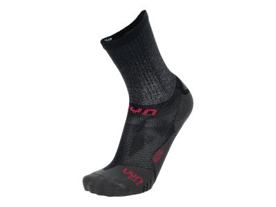 UYN CYCLING AERO női zokni, fekete/málna